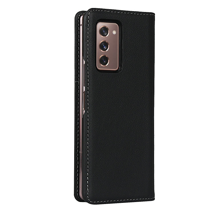 For Samsung Galaxy Z Fold2 5G Small Lychee Texture Horizontal Flip Leather Case with Holder & Card Slot