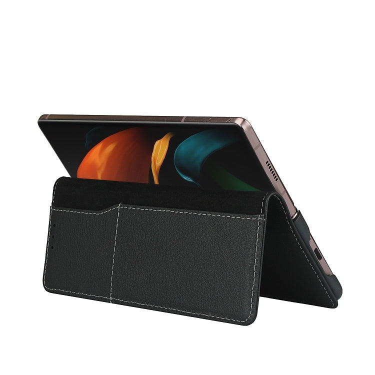 For Samsung Galaxy Z Fold2 5G Small Lychee Texture Horizontal Flip Leather Case with Holder & Card Slot