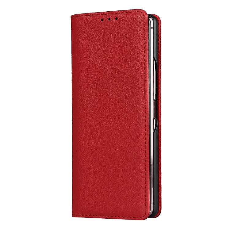 For Samsung Galaxy Z Fold2 5G Small Lychee Texture Horizontal Flip Leather Case with Holder & Card Slot