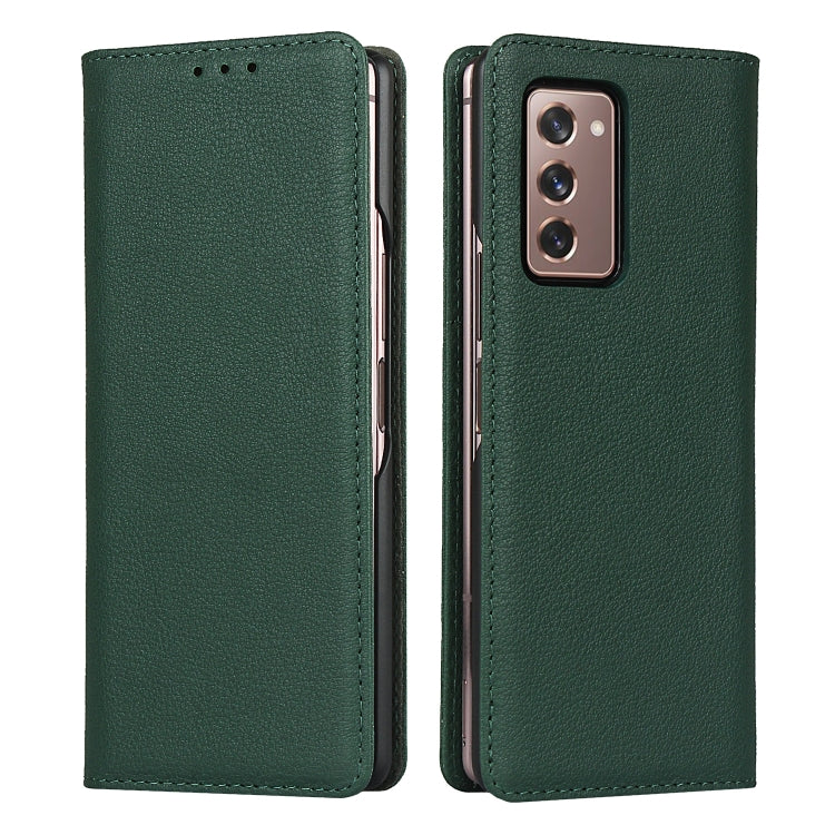 For Samsung Galaxy Z Fold2 5G Small Lychee Texture Horizontal Flip Leather Case with Holder & Card Slot