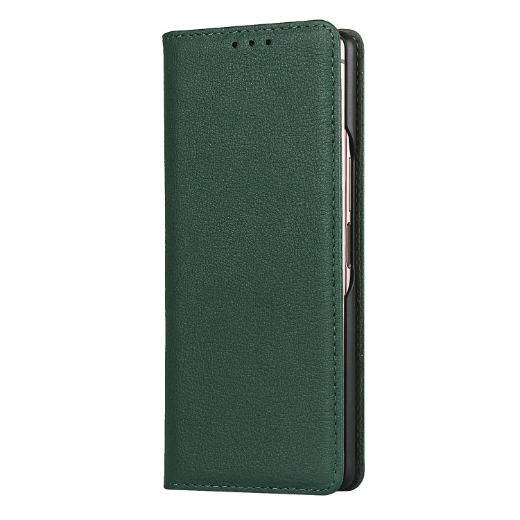 For Samsung Galaxy Z Fold2 5G Small Lychee Texture Horizontal Flip Leather Case with Holder & Card Slot