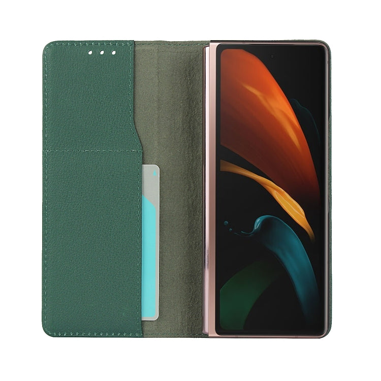 For Samsung Galaxy Z Fold2 5G Small Lychee Texture Horizontal Flip Leather Case with Holder & Card Slot
