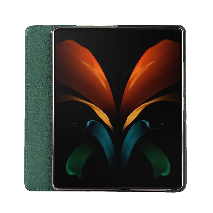 For Samsung Galaxy Z Fold2 5G Small Lychee Texture Horizontal Flip Leather Case with Holder & Card Slot