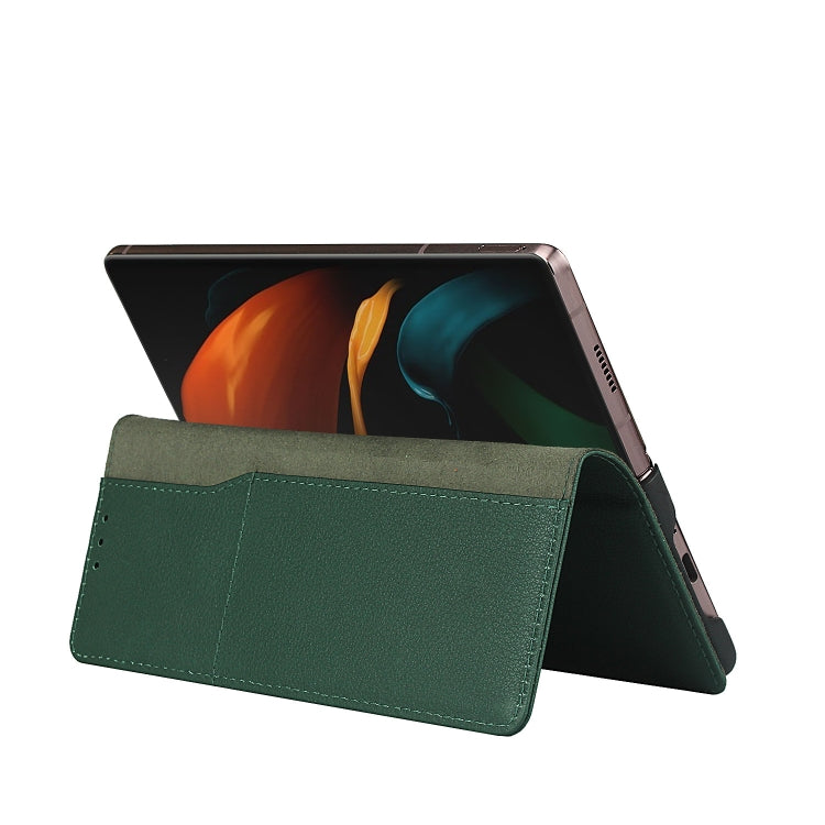 For Samsung Galaxy Z Fold2 5G Small Lychee Texture Horizontal Flip Leather Case with Holder & Card Slot