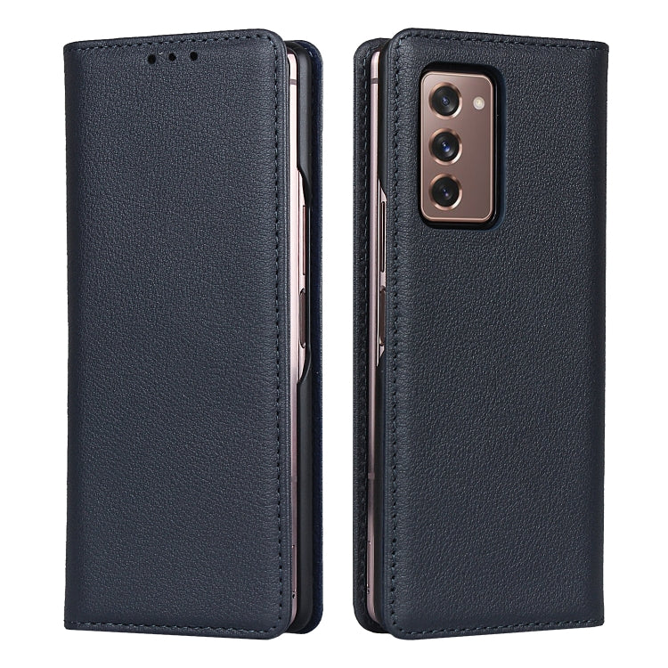 For Samsung Galaxy Z Fold2 5G Small Lychee Texture Horizontal Flip Leather Case with Holder & Card Slot
