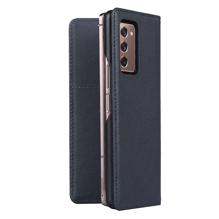 For Samsung Galaxy Z Fold2 5G Small Lychee Texture Horizontal Flip Leather Case with Holder & Card Slot