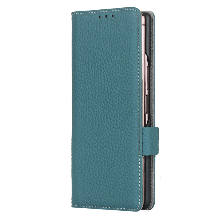 For Samsung Galaxy Z Fold2 5G Lychee Texture Buckle Horizontal Flip Leather Case with Holder & Card Slot & Wallet
