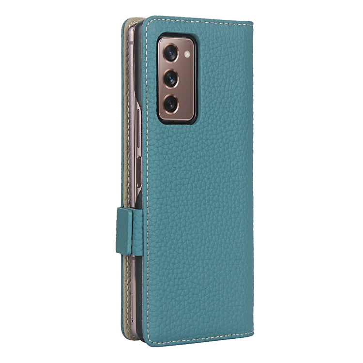 For Samsung Galaxy Z Fold2 5G Lychee Texture Buckle Horizontal Flip Leather Case with Holder & Card Slot & Wallet