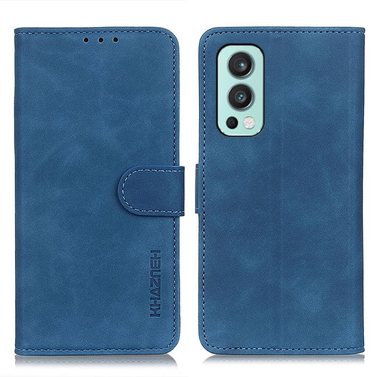 For OnePlus Nord 2 5G KHAZNEH Retro Texture PU + TPU Horizontal Flip Leather Case with Holder & Card Slots & Wallet