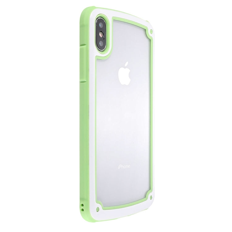 For iPhone X / XS Candy-Colored TPU Transparent Shockproof Case
