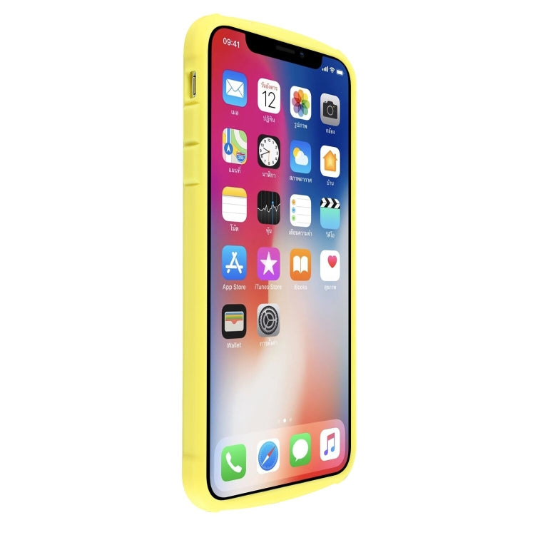 For iPhone X / XS Candy-Colored TPU Transparent Shockproof Case