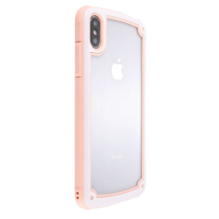 For iPhone X / XS Candy-Colored TPU Transparent Shockproof Case