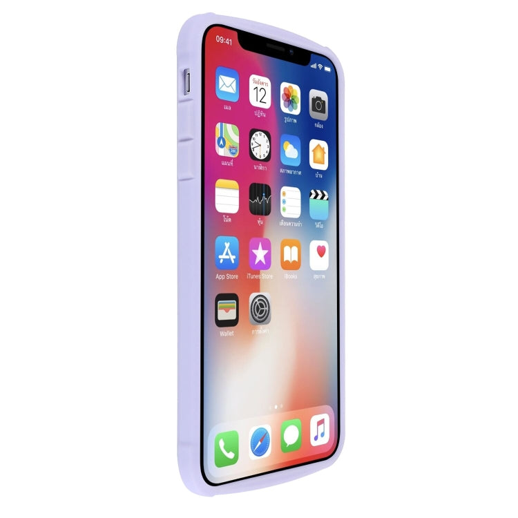 For iPhone X / XS Candy-Colored TPU Transparent Shockproof Case