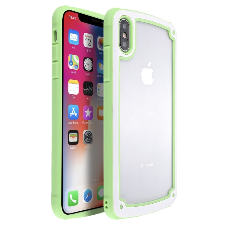 For iPhone XR Candy-Colored TPU Transparent Shockproof Case