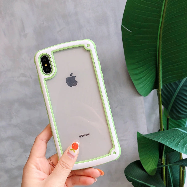 For iPhone XR Candy-Colored TPU Transparent Shockproof Case