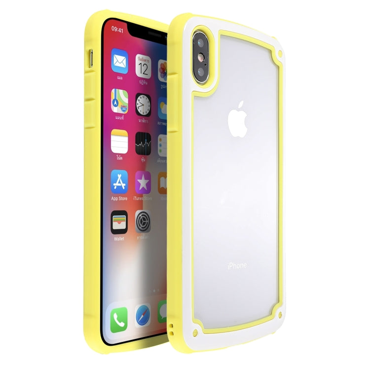 For iPhone XR Candy-Colored TPU Transparent Shockproof Case