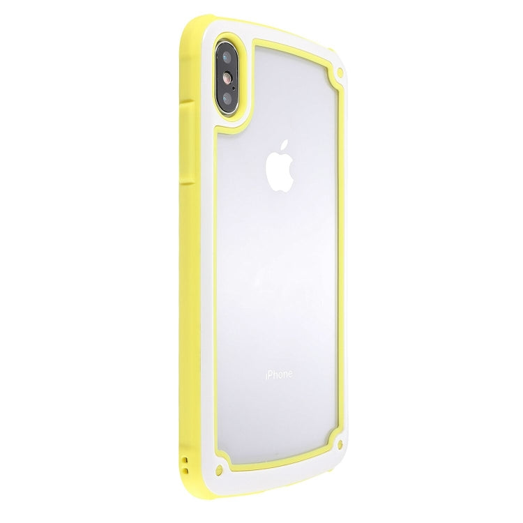 For iPhone XR Candy-Colored TPU Transparent Shockproof Case