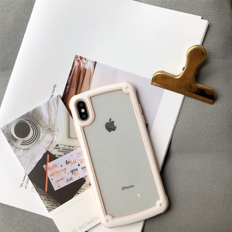 For iPhone XR Candy-Colored TPU Transparent Shockproof Case
