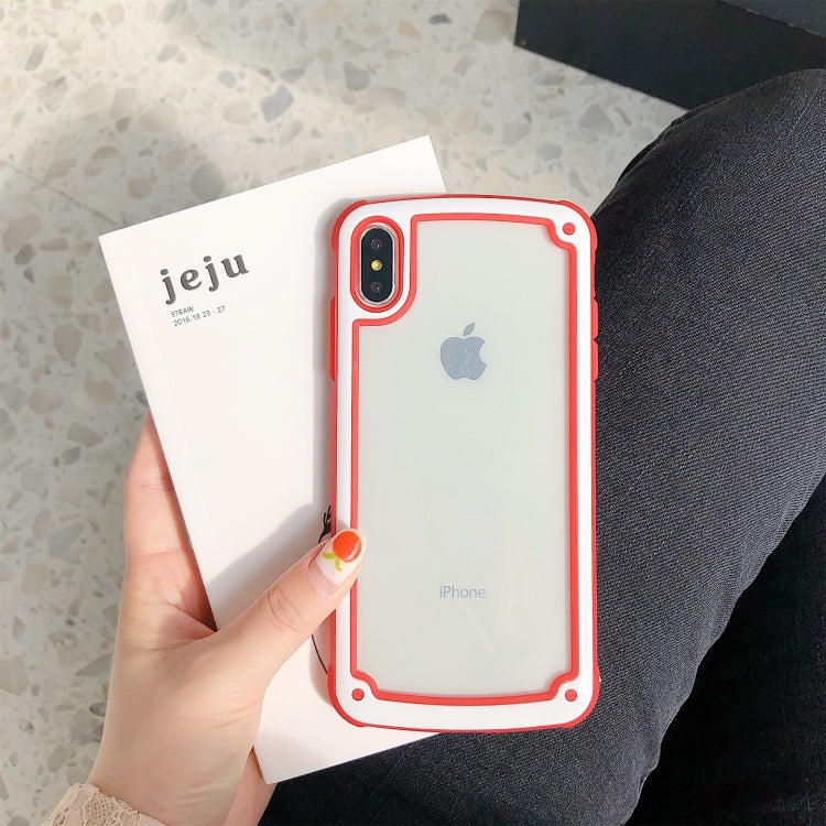 For iPhone XR Candy-Colored TPU Transparent Shockproof Case