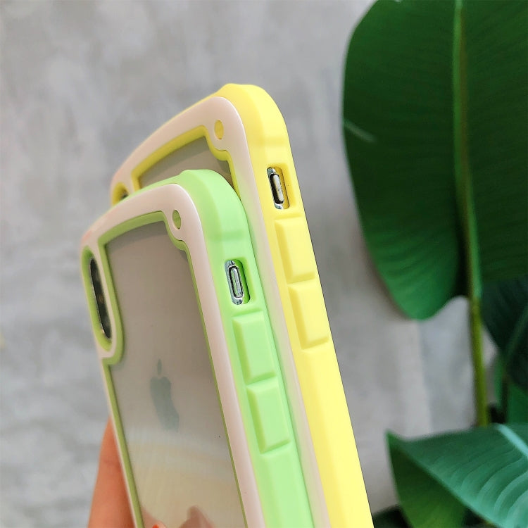 For iPhone XS Max Candy-Colored TPU Transparent Shockproof Case