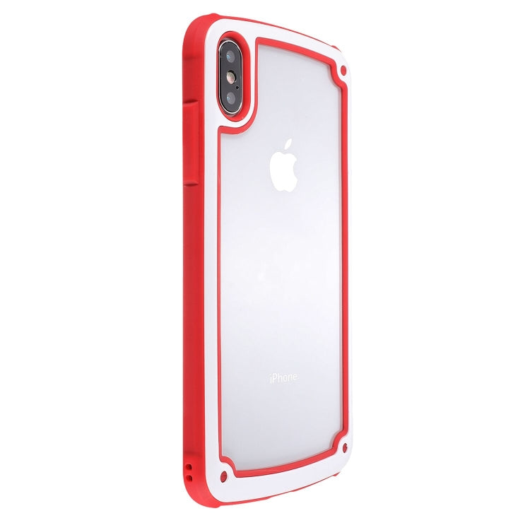 For iPhone XS Max Candy-Colored TPU Transparent Shockproof Case
