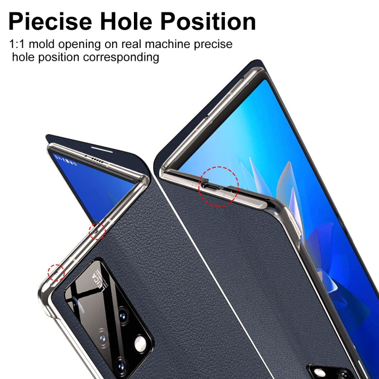 For Huawei Mate X2 Small Lychee Texture Smart View Window Horizontal Flip Leather Case with Holder & Sleep / Wake-up Function