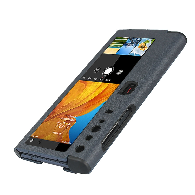 For Huawei Mate Xs Small Lychee Texture Smart View Window Horizontal Flip Leather Case with Holder & Sleep / Wake-up Function