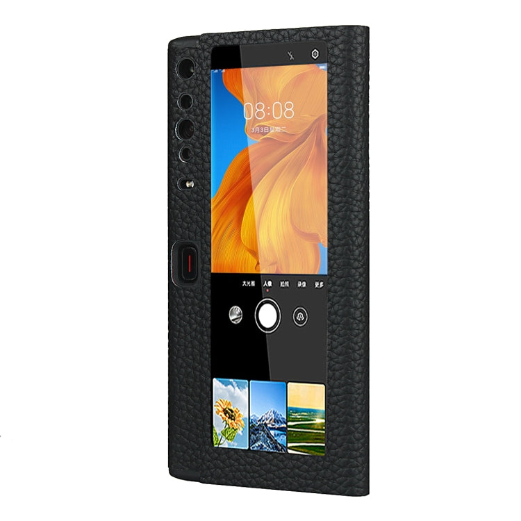For Huawei Mate Xs Lychee Texture Smart View Window Horizontal Flip Leather Case with Holder & Sleep / Wake-up Function