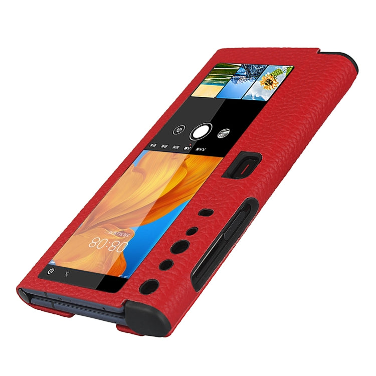 For Huawei Mate Xs Lychee Texture Smart View Window Horizontal Flip Leather Case with Holder & Sleep / Wake-up Function
