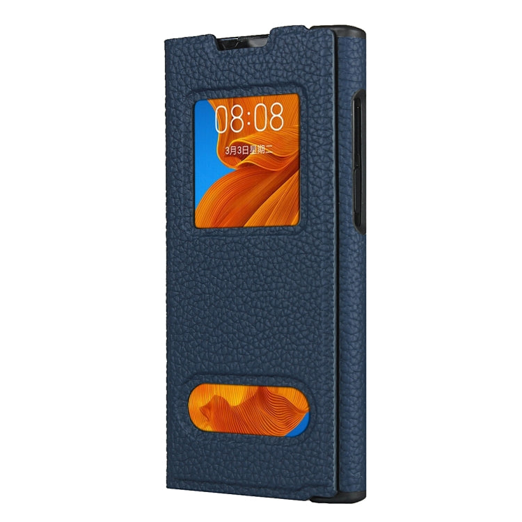For Huawei Mate Xs Lychee Texture Smart View Window Horizontal Flip Leather Case with Holder & Sleep / Wake-up Function