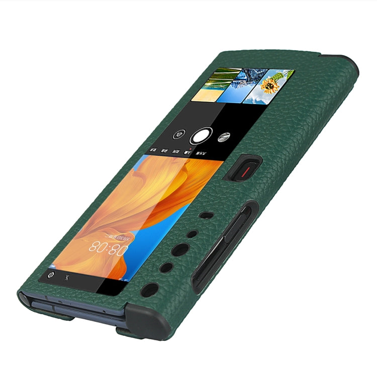 For Huawei Mate Xs Lychee Texture Smart View Window Horizontal Flip Leather Case with Holder & Sleep / Wake-up Function