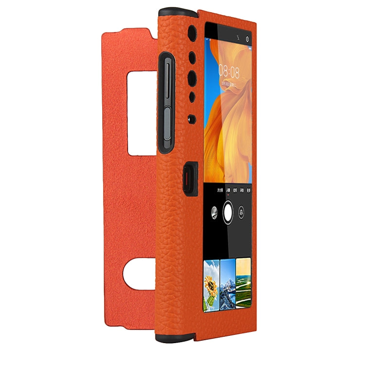 For Huawei Mate Xs Lychee Texture Smart View Window Horizontal Flip Leather Case with Holder & Sleep / Wake-up Function