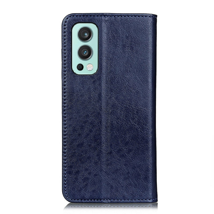 For OnePlus Nord 2 5G Magnetic Crazy Horse Texture Horizontal Flip Leather Case with Holder & Card Slots & Wallet