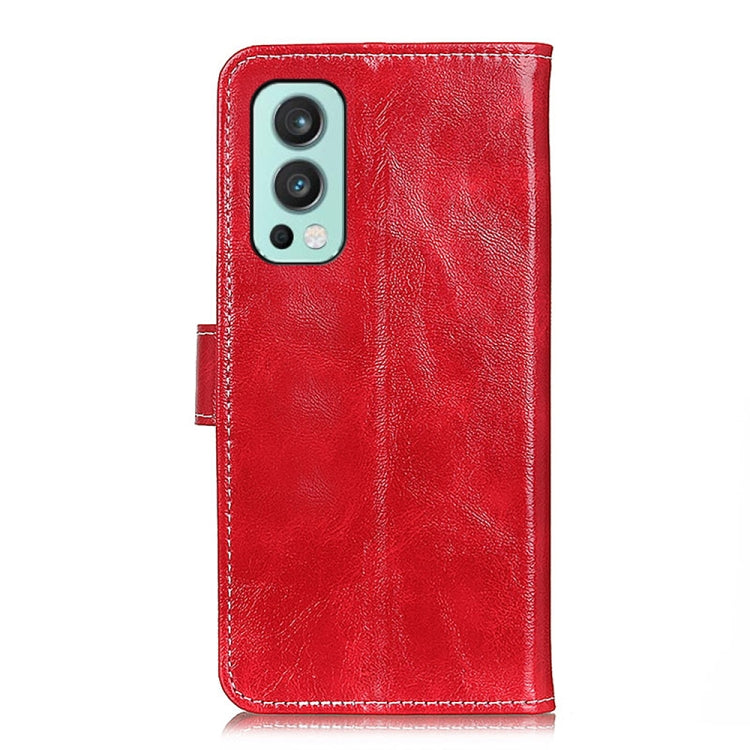 For OnePlus Nord 2 5G Retro Crazy Horse Texture Horizontal Flip Leather Case with Holder & Card Slots & Photo Frame & Wallet