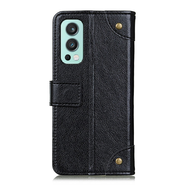For OnePlus Nord 2 5G Copper Buckle Nappa Texture Horizontal Flip Leather Case with Holder & Card Slots & Wallet