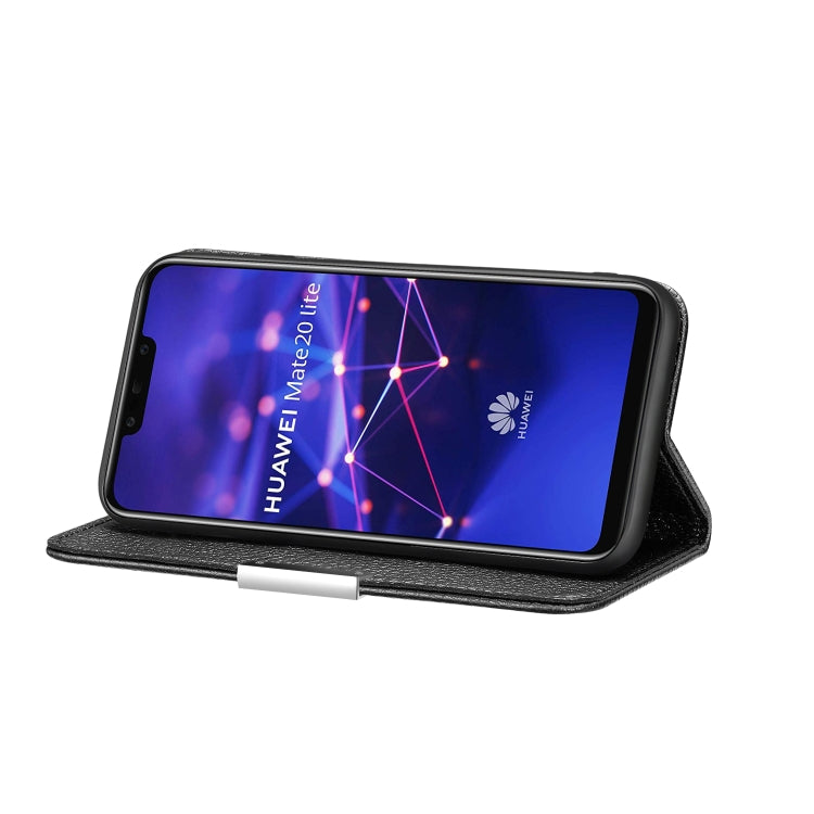 For Huawei Mate 20 Lite Litchi Texture Horizontal Flip Leather Case with Holder & Card Slots