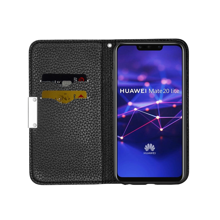 For Huawei Mate 20 Lite Litchi Texture Horizontal Flip Leather Case with Holder & Card Slots