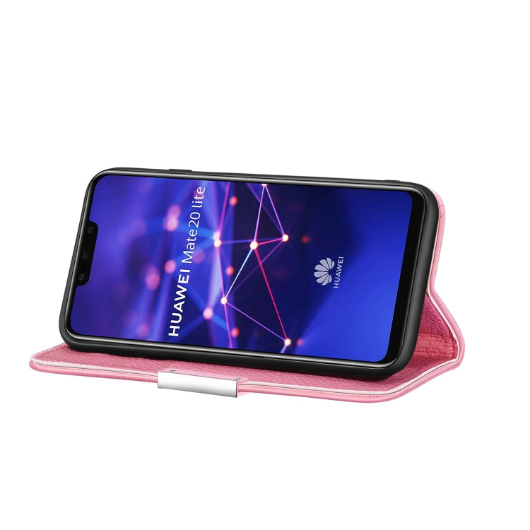 For Huawei Mate 20 Lite Litchi Texture Horizontal Flip Leather Case with Holder & Card Slots