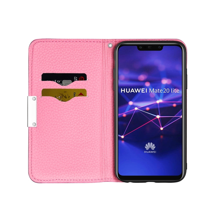 For Huawei Mate 20 Lite Litchi Texture Horizontal Flip Leather Case with Holder & Card Slots