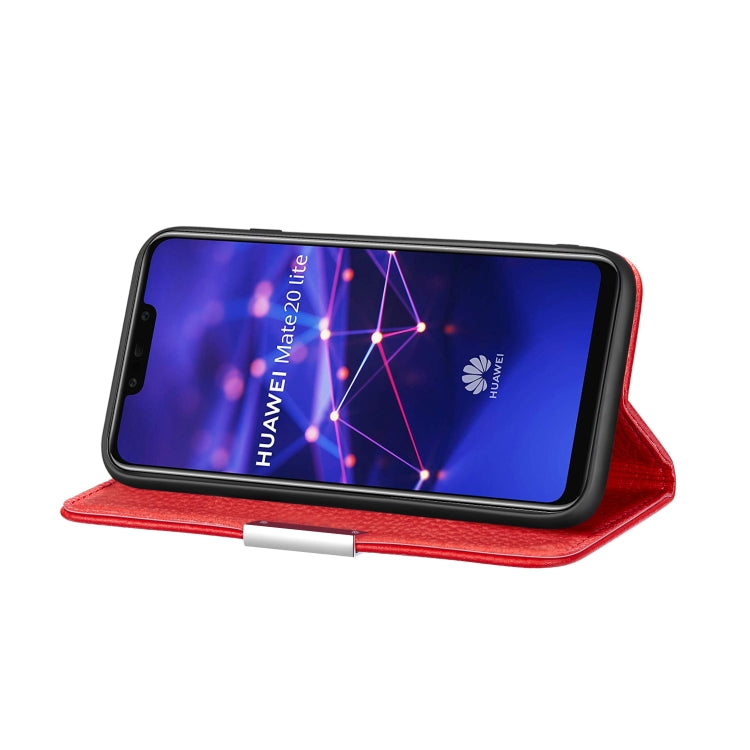 For Huawei Mate 20 Lite Litchi Texture Horizontal Flip Leather Case with Holder & Card Slots