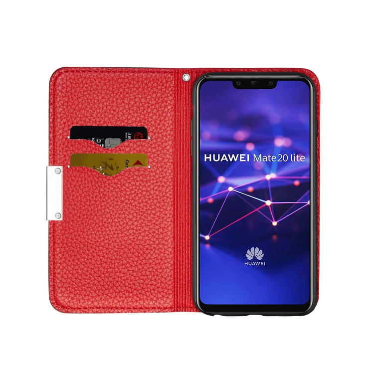 For Huawei Mate 20 Lite Litchi Texture Horizontal Flip Leather Case with Holder & Card Slots
