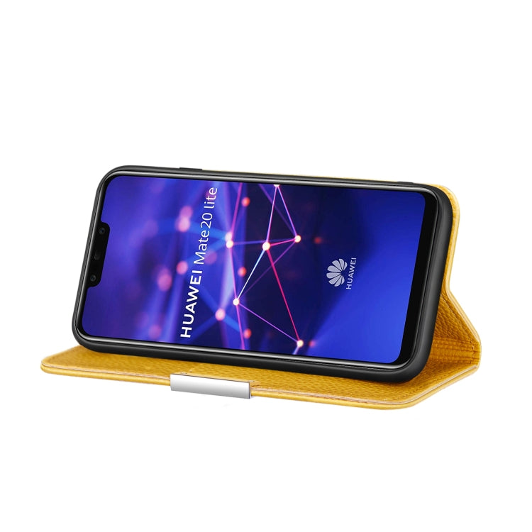 For Huawei Mate 20 Lite Litchi Texture Horizontal Flip Leather Case with Holder & Card Slots