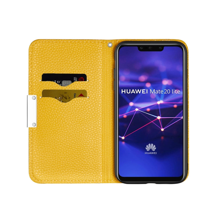 For Huawei Mate 20 Lite Litchi Texture Horizontal Flip Leather Case with Holder & Card Slots