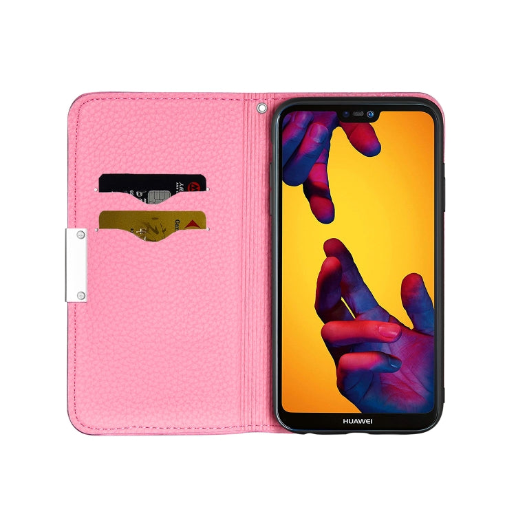 For Huawei P20 Lite Litchi Texture Horizontal Flip Leather Case with Holder & Card Slots
