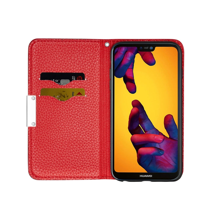 For Huawei P20 Lite Litchi Texture Horizontal Flip Leather Case with Holder & Card Slots