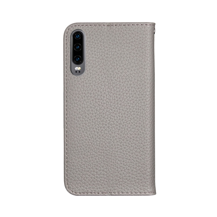 For Huawei P30 Litchi Texture Horizontal Flip Leather Case with Holder & Card Slots