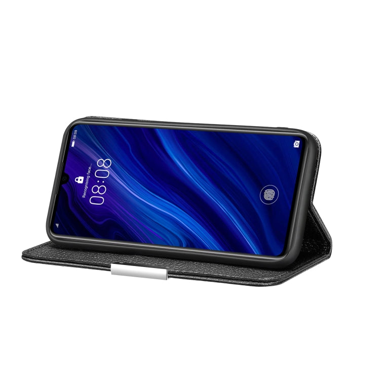 For Huawei P30 Lite Litchi Texture Horizontal Flip Leather Case with Holder & Card Slots