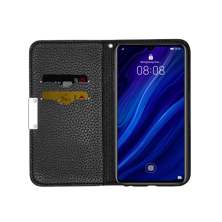 For Huawei P30 Lite Litchi Texture Horizontal Flip Leather Case with Holder & Card Slots