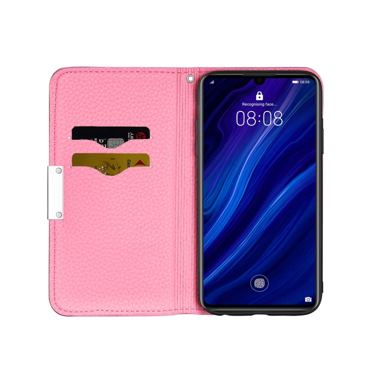 For Huawei P30 Lite Litchi Texture Horizontal Flip Leather Case with Holder & Card Slots