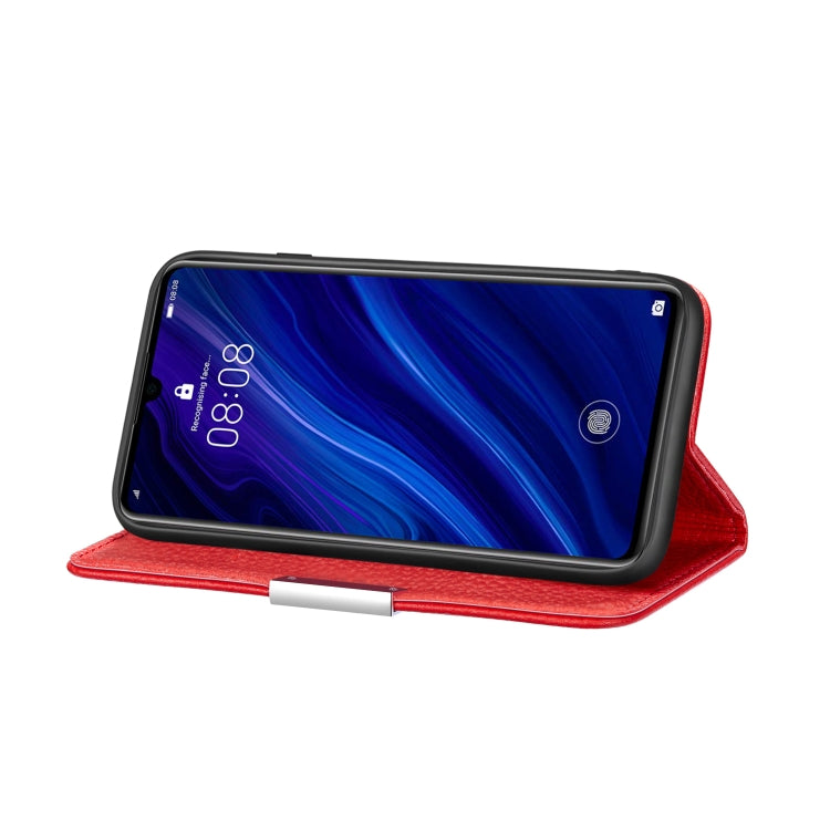 For Huawei P30 Lite Litchi Texture Horizontal Flip Leather Case with Holder & Card Slots